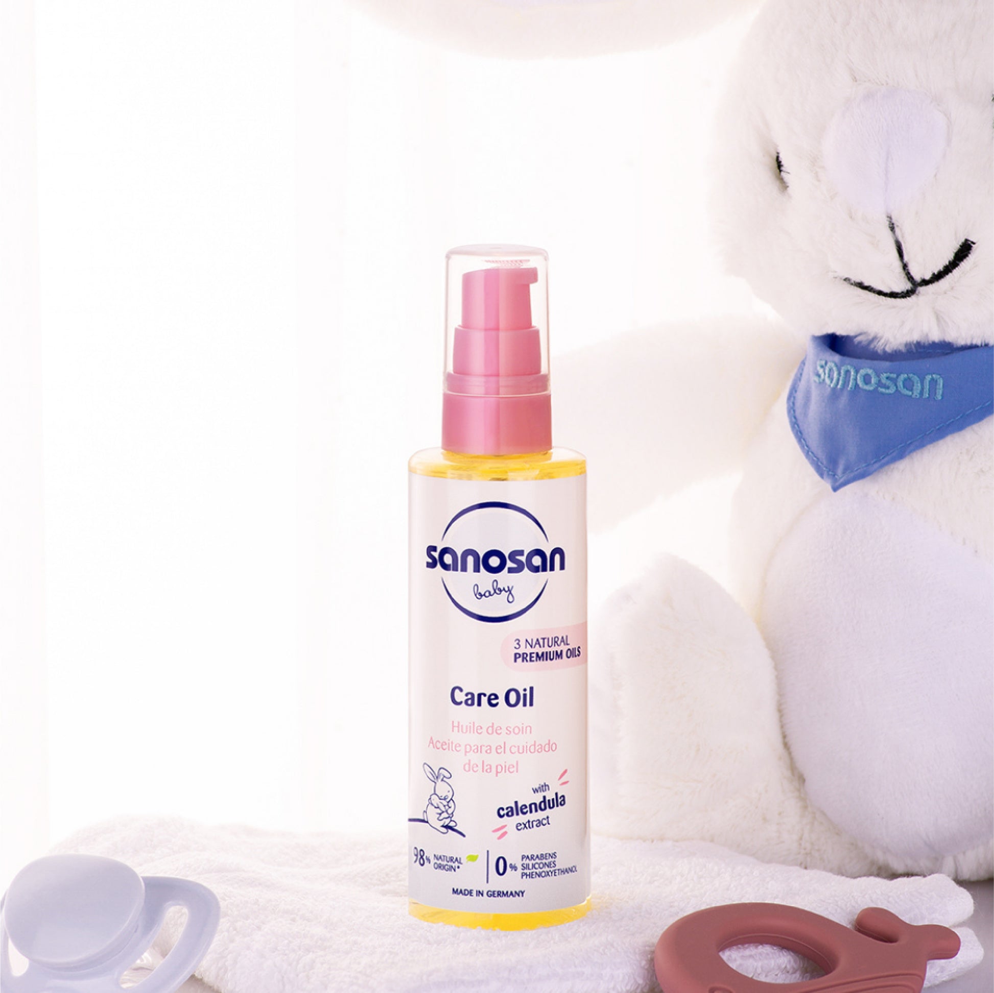 Sanosan Baby Care Oil- With Organic Olive, Almond & Sunflower seed oil - DreamyDerma