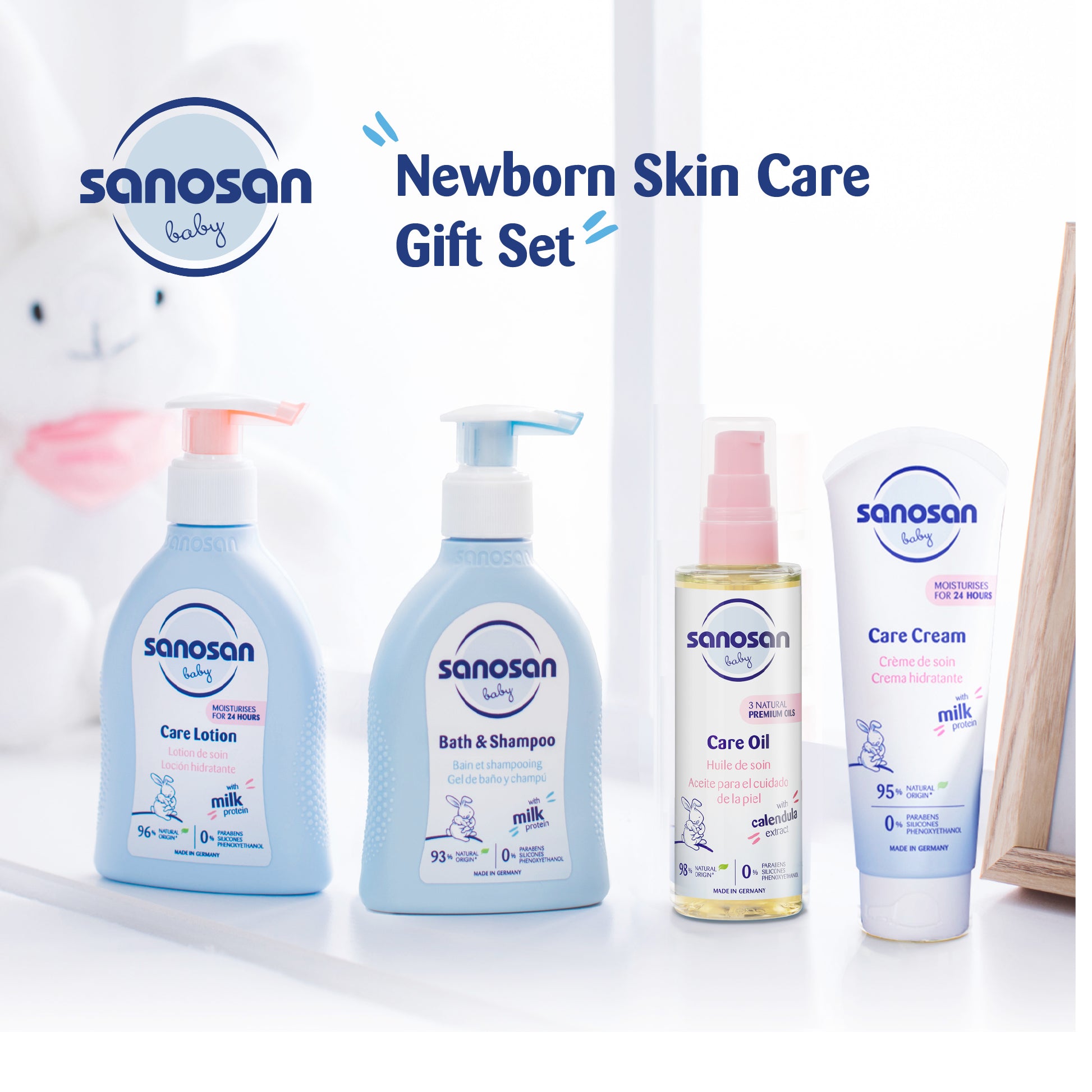 Sanosan Newborn Gift Set - Baby Skincare Kit - DreamyDerma