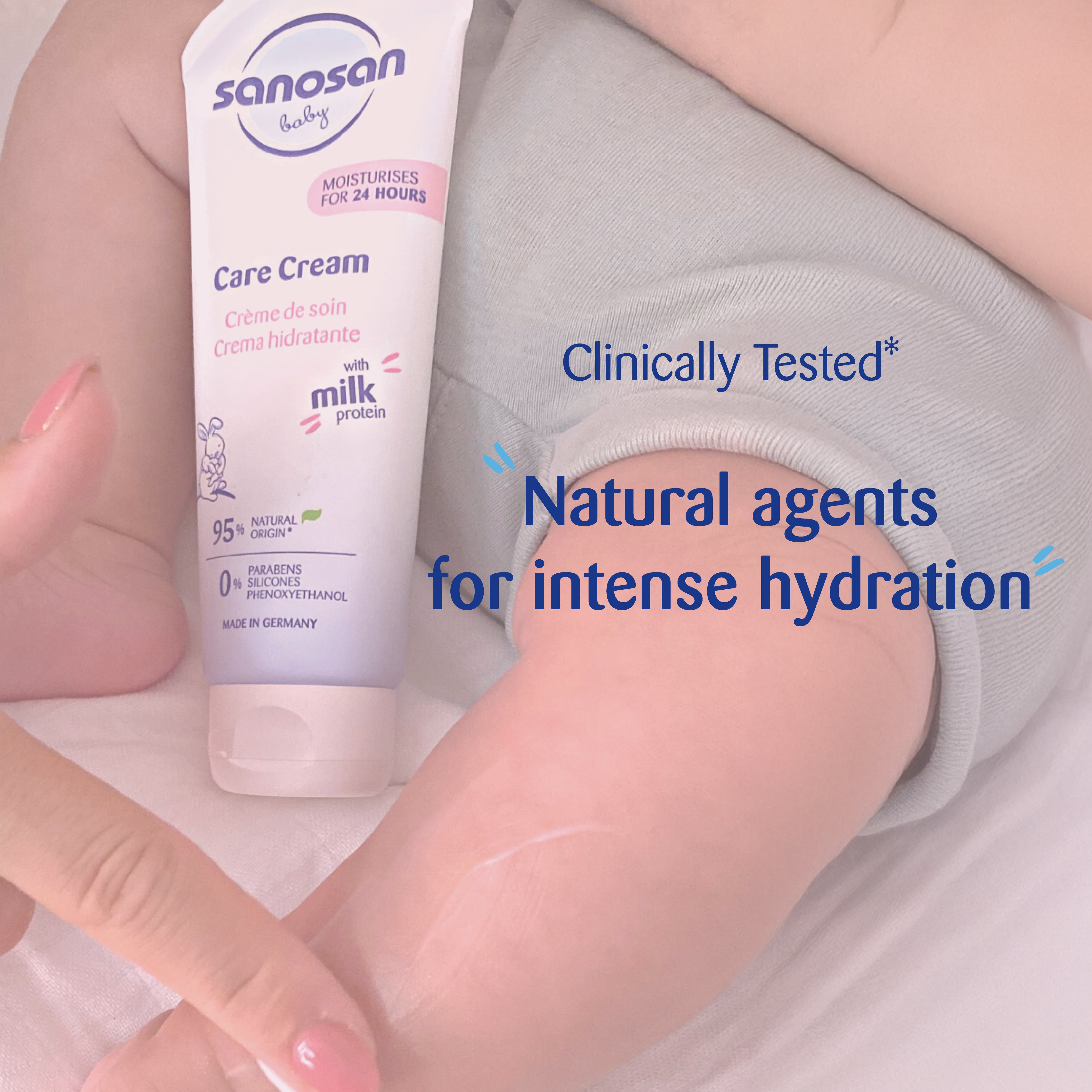 Sanosan Baby Care Cream - Protection for Dry & Sensitive Skin - DreamyDerma