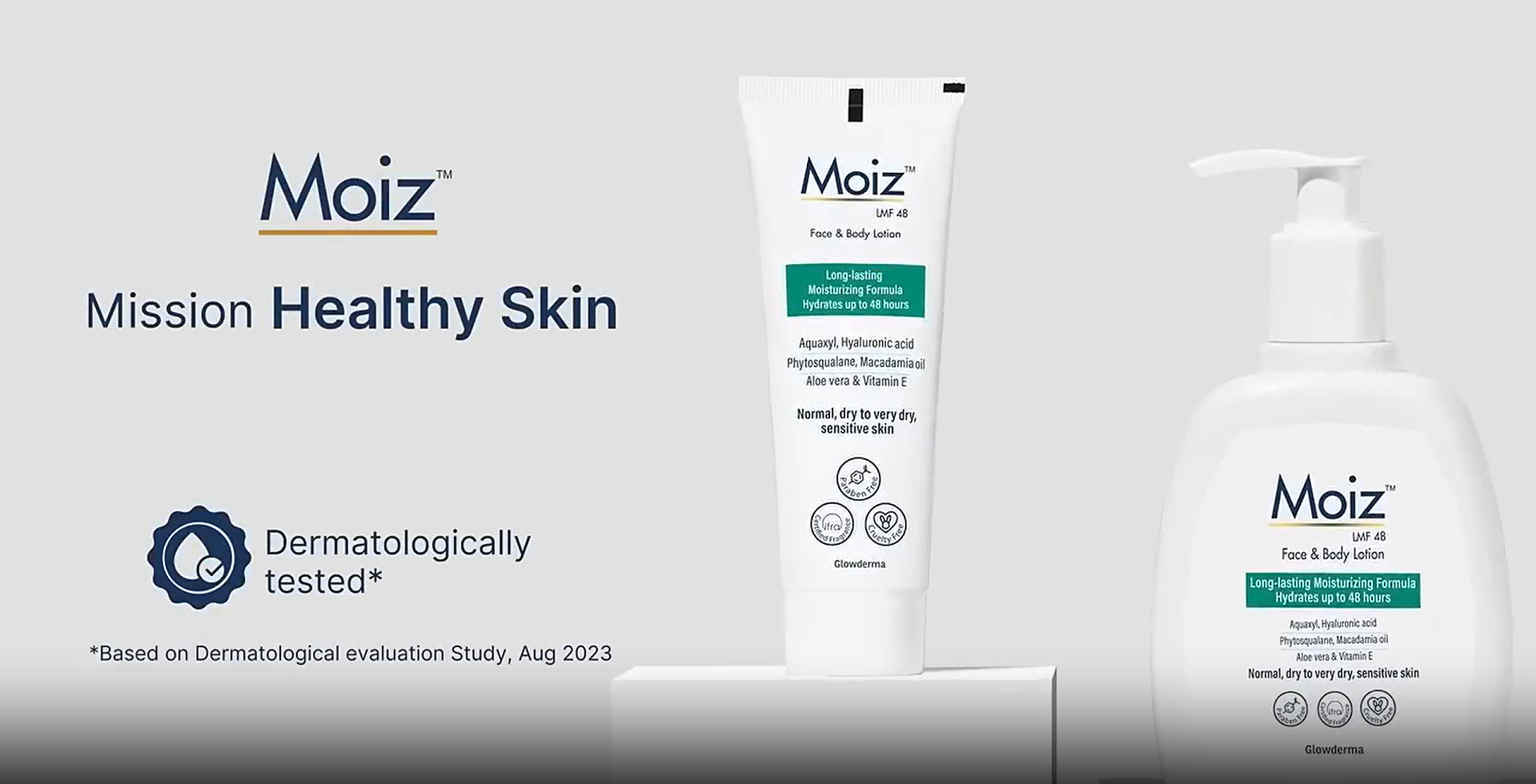 Load video: Moiz LMF 8 Face & Body Lotion Video