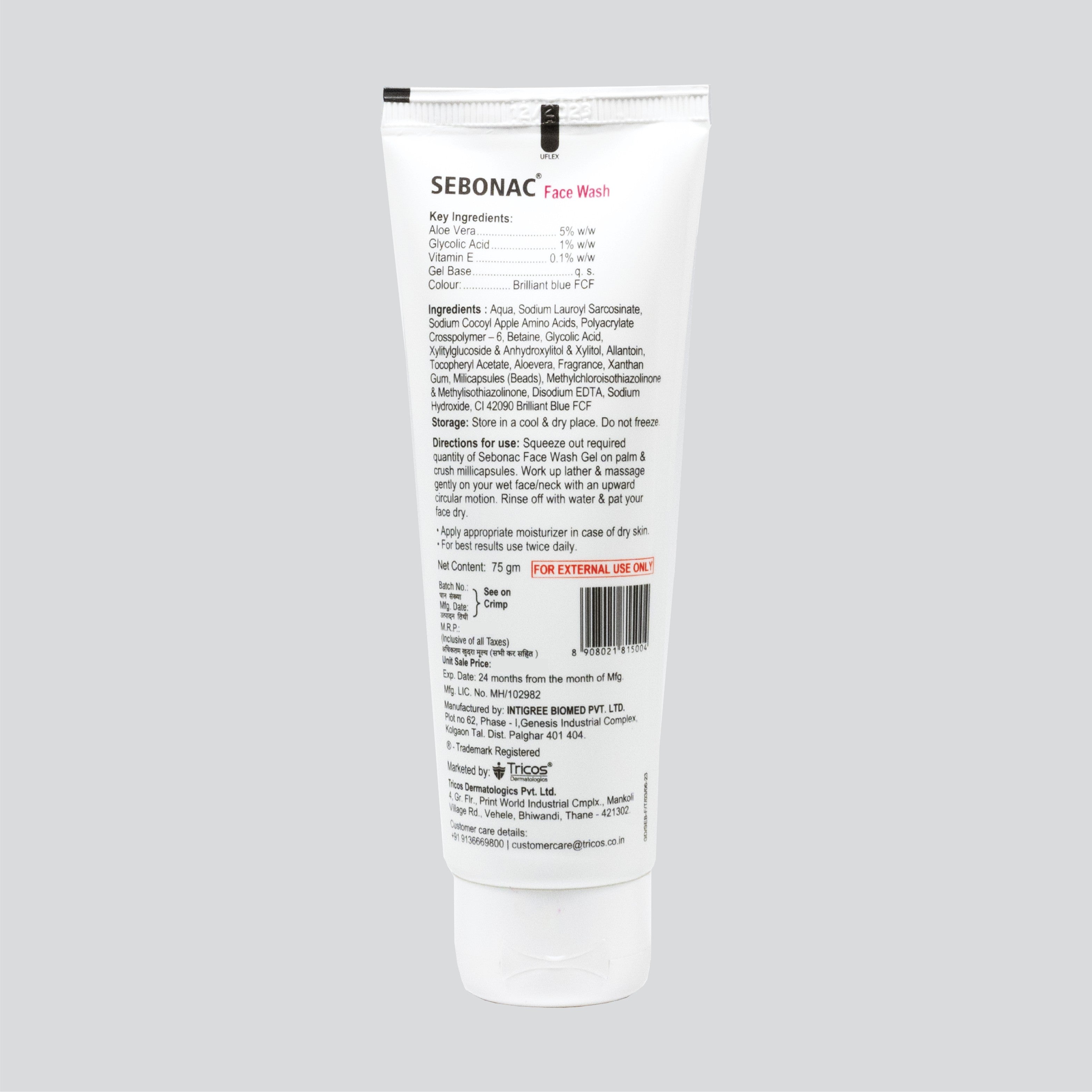 Sebonac Face Wash - Acne & Oil Control - DreamyDerma