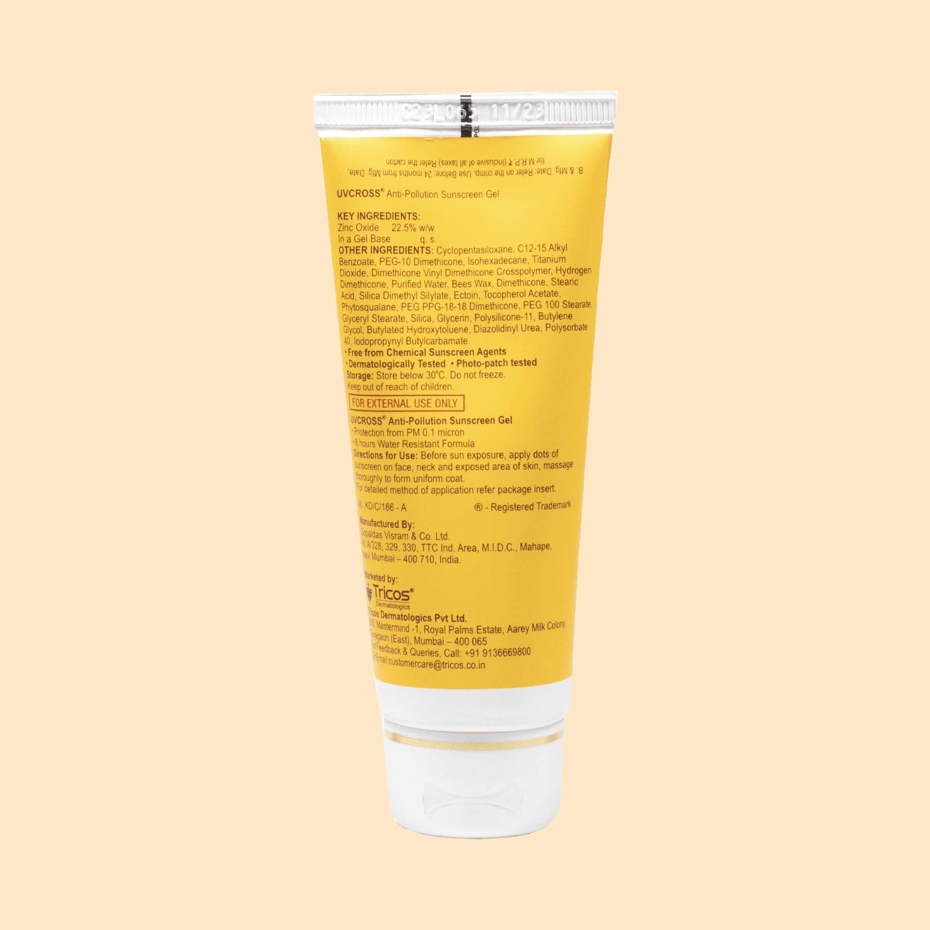 UVCROSS Sunscreen Gel- SPF 50+ UVA & UVB Broad Spectrum Protection - DreamyDerma