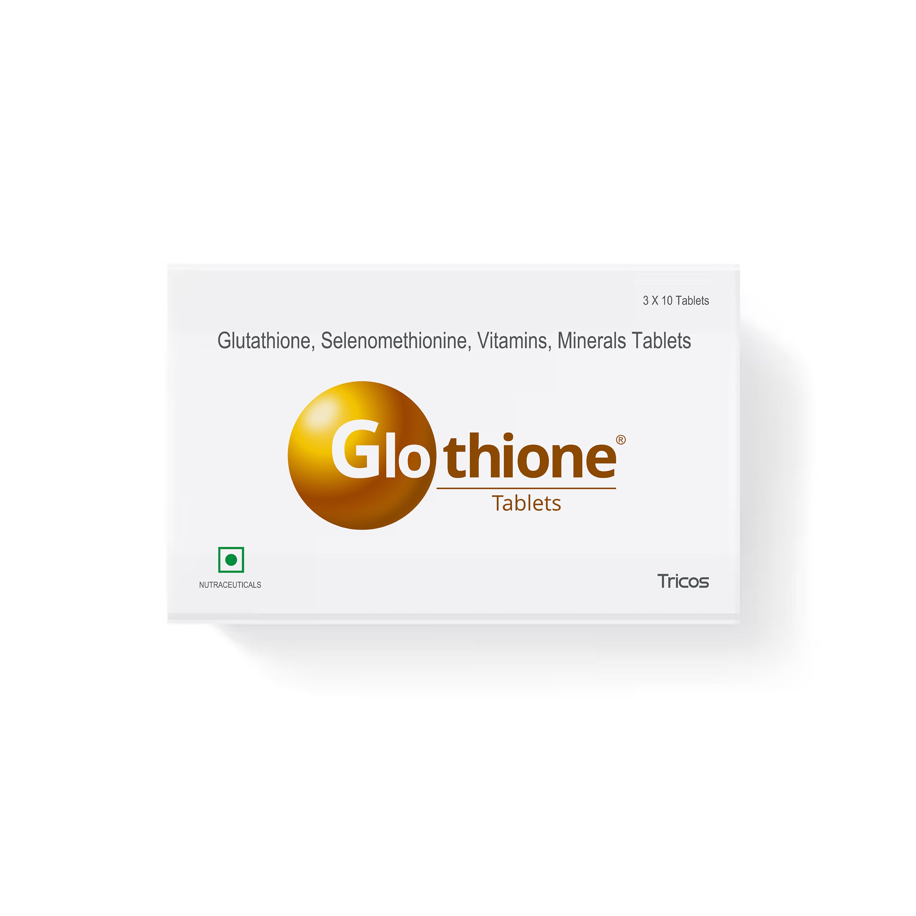 Glothione® Skin Brightening, Antioxidant, Anti-Aging, Collagen Booster with Glutathione, Niacinamide, Vitamins, Minerals | 30 Tablets