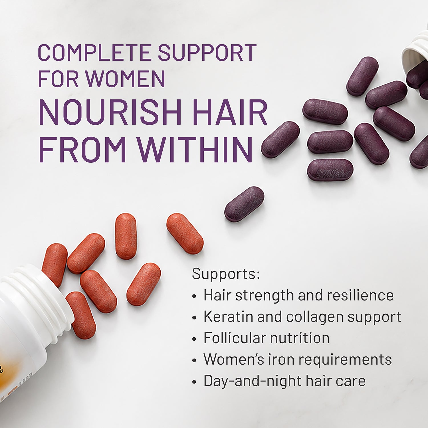 Keraboost 360 Fe | 24-Hour Circadian Hair Nutrition with Iron