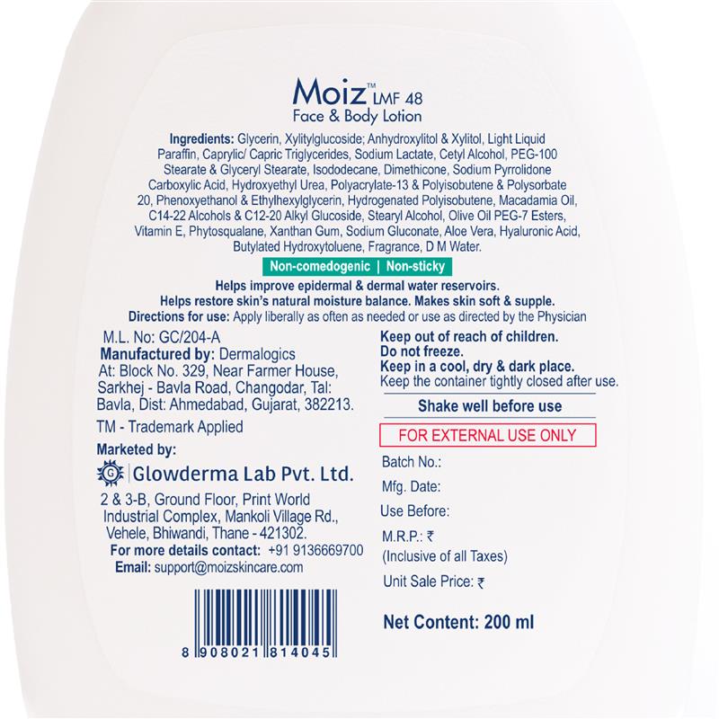 Moiz LMF 48 Lotion - Deep & long lasting Hydration