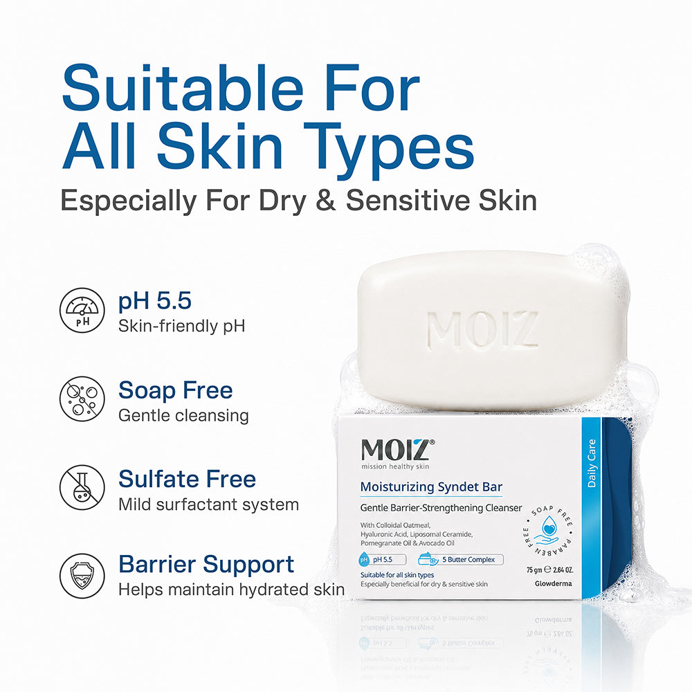 Moiz Moisturizing Syndet Bar - pH Balanced