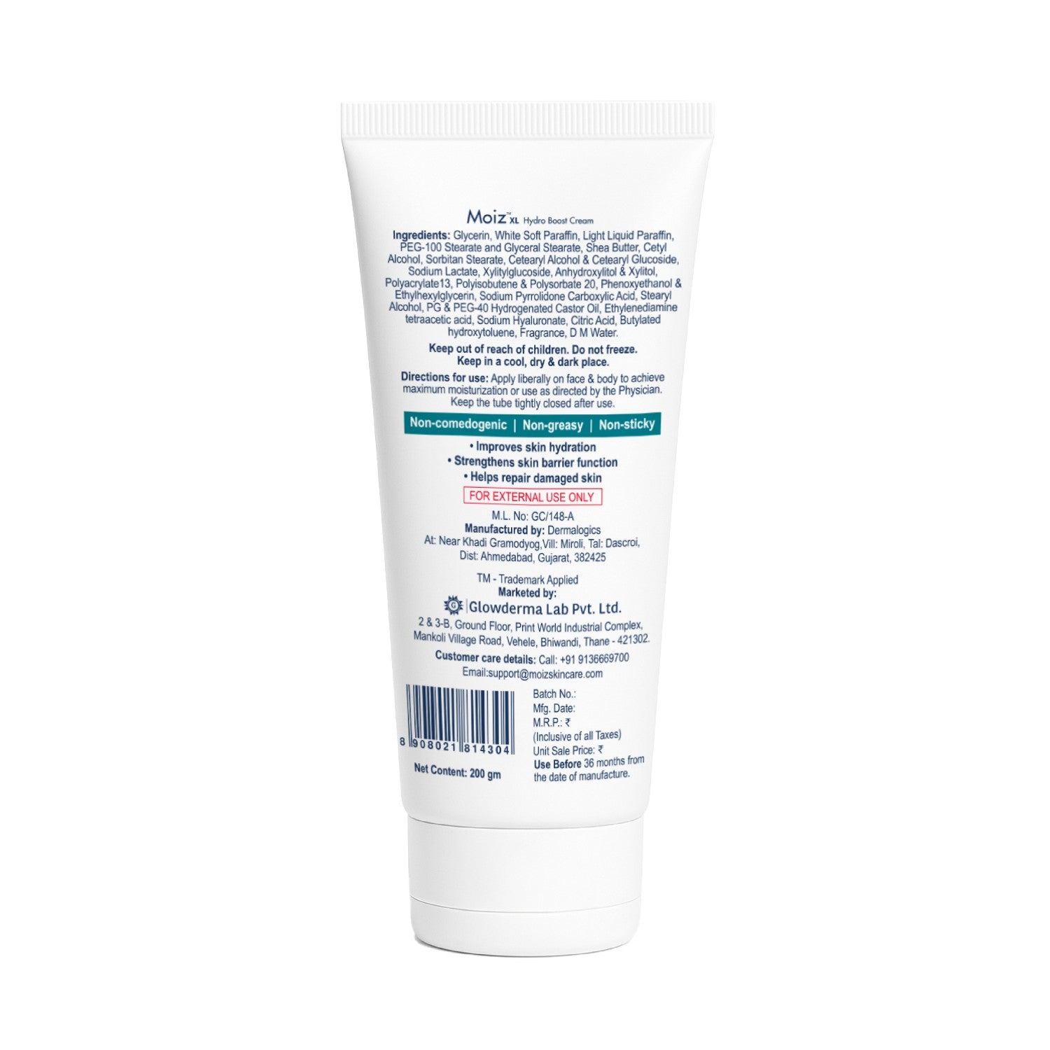 Buy Moiz XL Hydro Boost Cream for Hydration | DreamyDerma