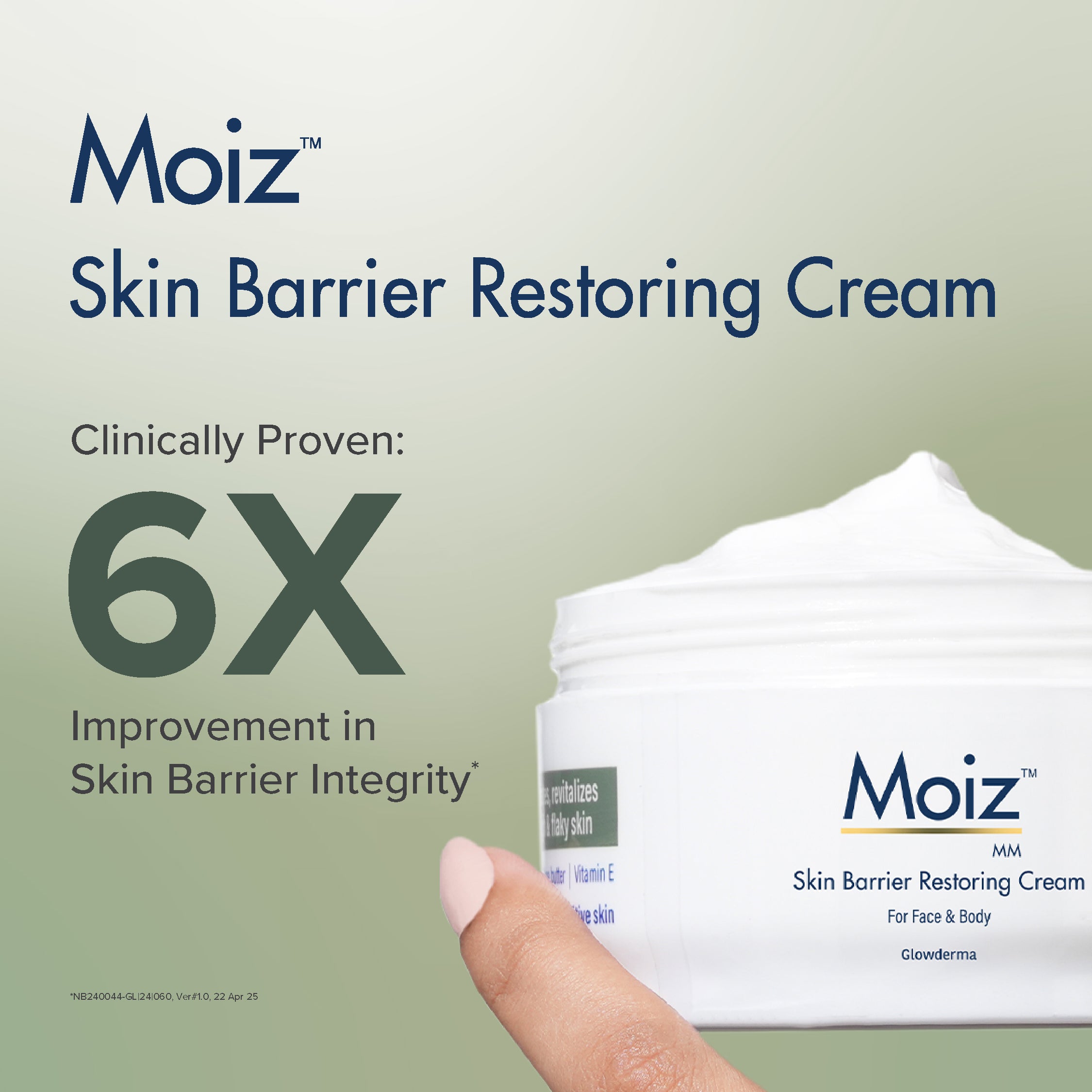Moiz MM Skin Barrier Restoring Cream - For Damaged & Sensitive Skin
