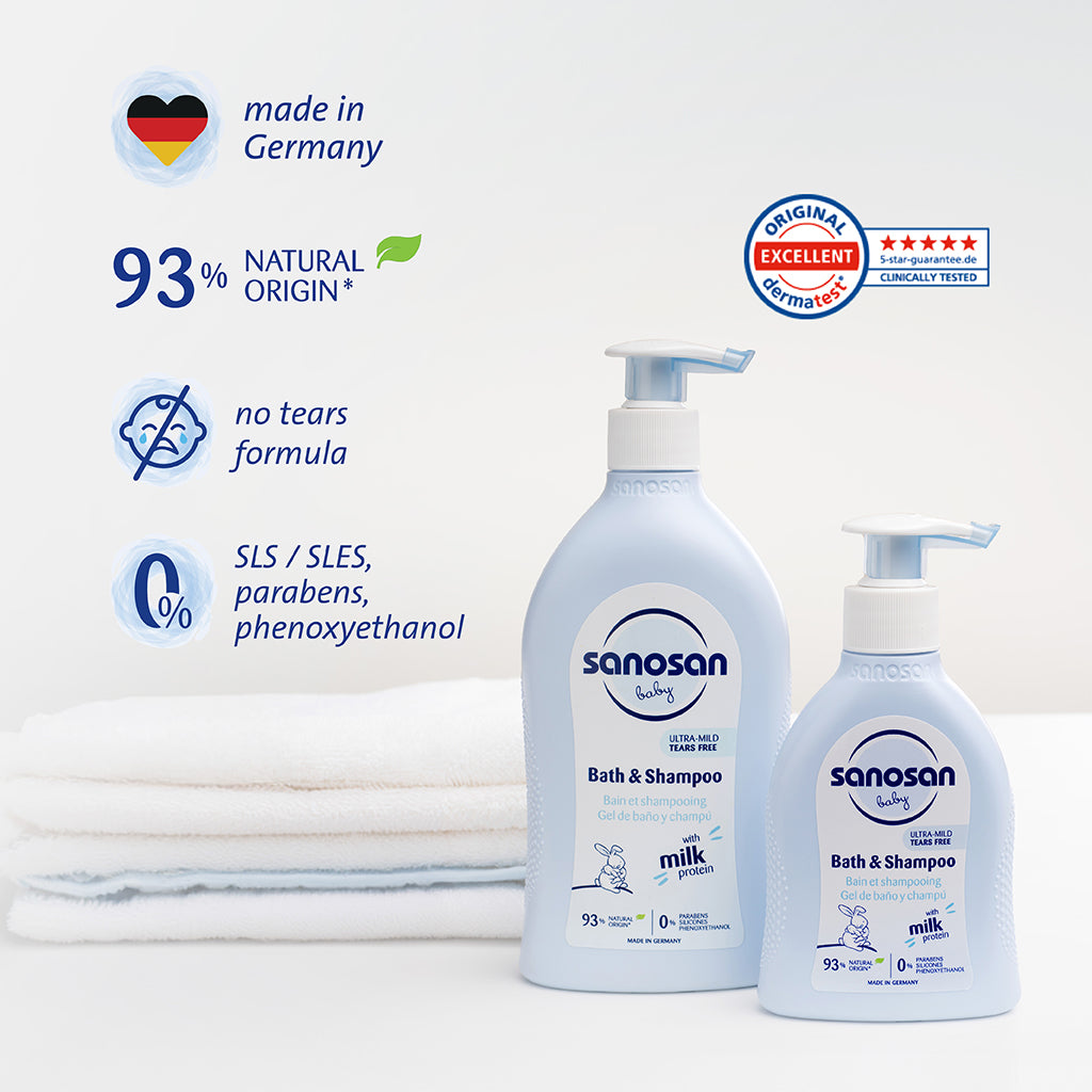 Sanosan Baby Bath & Shampoo -  2-in-1 Gentle Cleanser