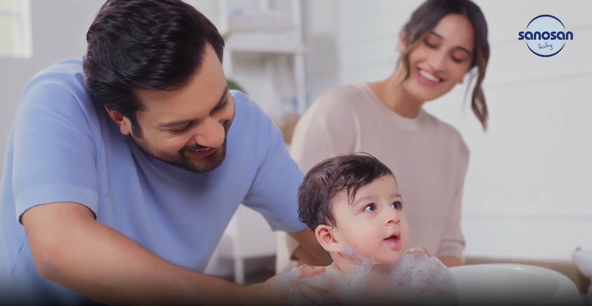 Load video: Sanosan Baby Bath &amp; Shampoo -  2-in-1 Gentle Cleanser